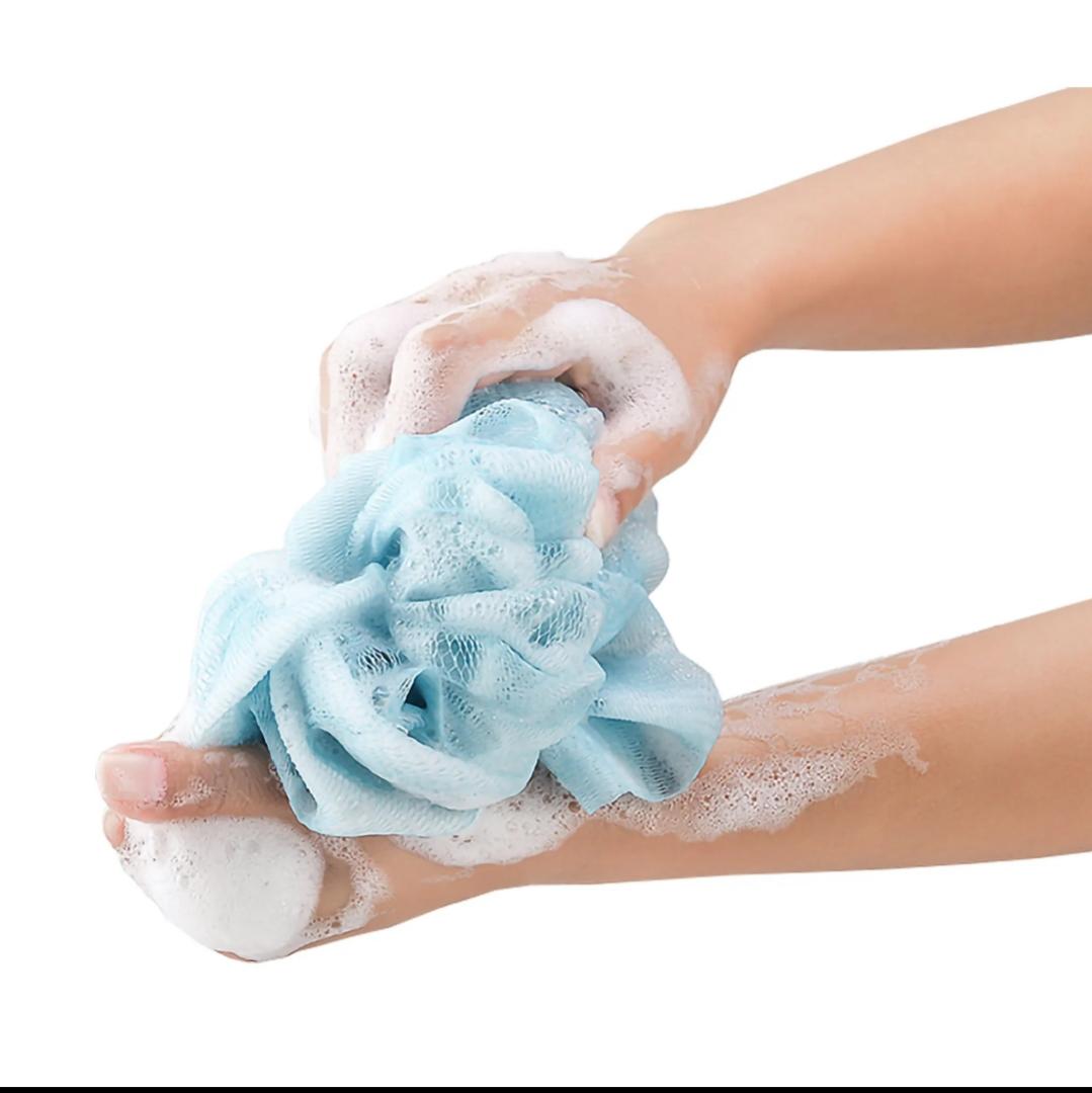 3pcs Exfoliating Bath Set, Exfoliating Gloves, Bath Flower, Back Scrubber, Bath Shower Loofah Sponge, Bathroom Accessories