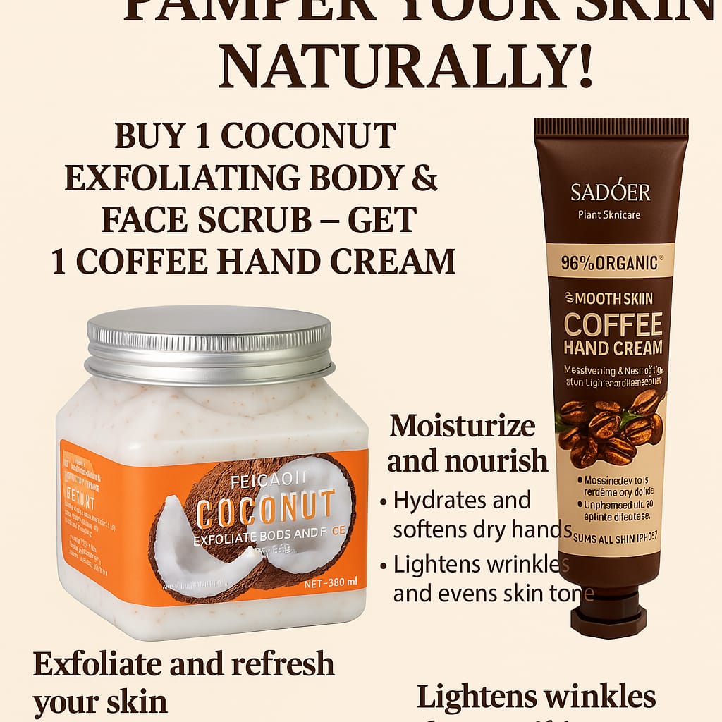 Exfoliating ,Moisturizing & Foaming Scrub (Face & Body)
For all skin types – gently removes dead skin, clears acne, and deeply hydrates for smooth, glowing skin.