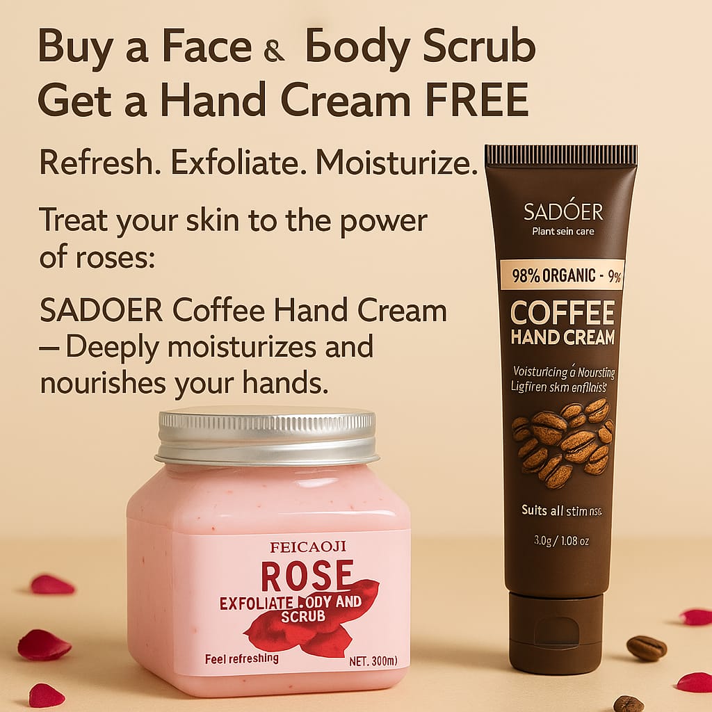Exfoliating ,Moisturizing & Foaming Scrub (Face & Body)
For all skin types – gently removes dead skin, clears acne, and deeply hydrates for smooth, glowing skin.