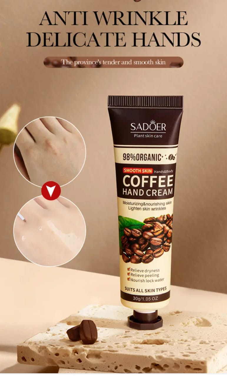 Coffee anti wrinkle hand cream moisturizing and anti cracking hydrating brightening hand cream