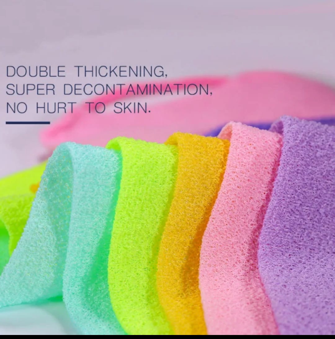 JAPANESE EXFOLIATING LOOFAH BATH SKIN BATH WASH CLOTH TOWEL ANTI SHRINK 1 PC AFRICAN BATH CLOTH