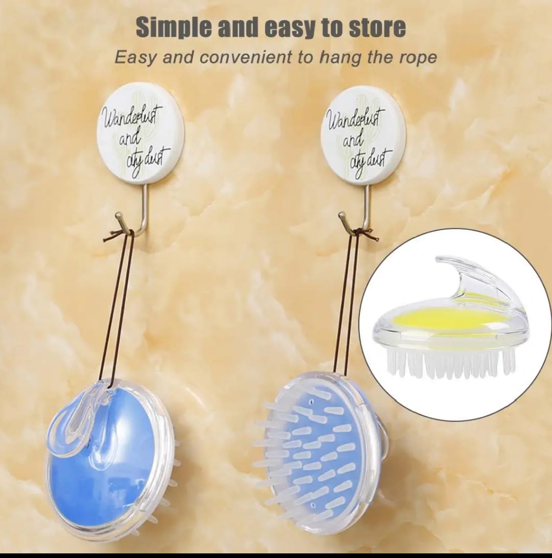 SILICONE HEAD AND HAIR SCALP MASSAGER STIMULATES BLOOD CIRCULATION HENCE HAIR GROWTH, WASHING BRUSH SALON HAIRDRESSING, SCALP SCRUBBER FOR WASHING HAIR DANDRUFF EXFOLIATOR BRUSH