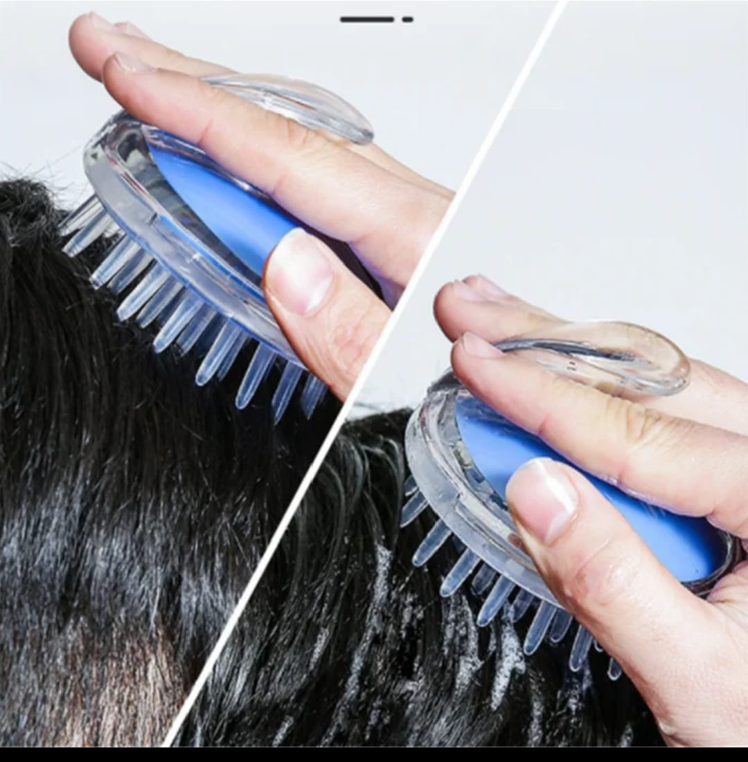 SILICONE HEAD AND HAIR SCALP MASSAGER STIMULATES BLOOD CIRCULATION HENCE HAIR GROWTH, WASHING BRUSH SALON HAIRDRESSING, SCALP SCRUBBER FOR WASHING HAIR DANDRUFF EXFOLIATOR BRUSH