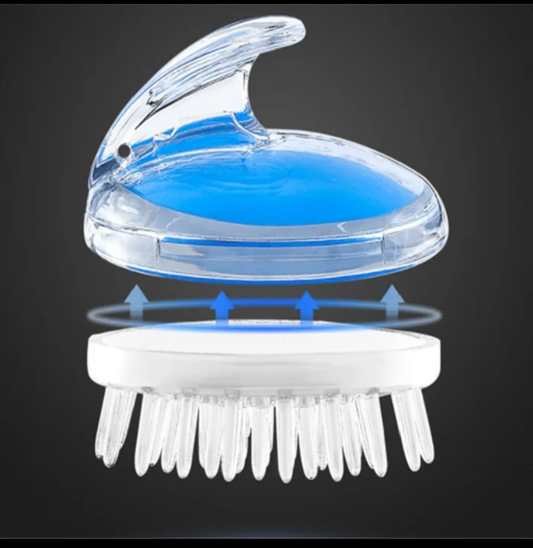 SILICONE HEAD AND HAIR SCALP MASSAGER STIMULATES BLOOD CIRCULATION HENCE HAIR GROWTH, WASHING BRUSH SALON HAIRDRESSING, SCALP SCRUBBER FOR WASHING HAIR DANDRUFF EXFOLIATOR BRUSH