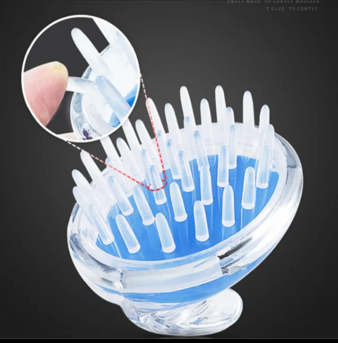 SILICONE HEAD AND HAIR SCALP MASSAGER STIMULATES BLOOD CIRCULATION HENCE HAIR GROWTH, WASHING BRUSH SALON HAIRDRESSING, SCALP SCRUBBER FOR WASHING HAIR DANDRUFF EXFOLIATOR BRUSH