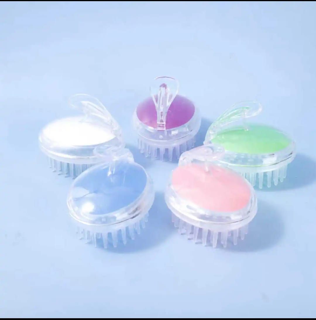 SILICONE HEAD AND HAIR SCALP MASSAGER STIMULATES BLOOD CIRCULATION HENCE HAIR GROWTH, WASHING BRUSH SALON HAIRDRESSING, SCALP SCRUBBER FOR WASHING HAIR DANDRUFF EXFOLIATOR BRUSH