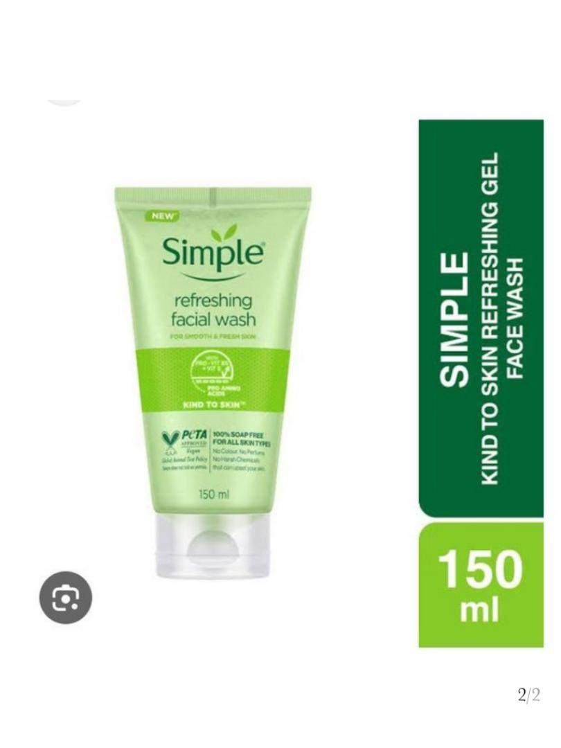 simple kind To Skin refreshing Face Wash