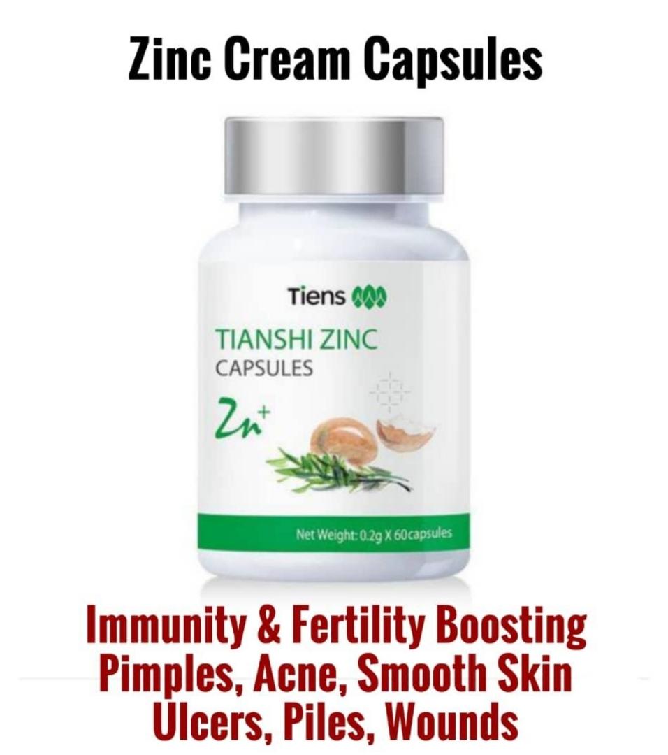 Tiens zinc capsules (boosts fertility,good for acne ,ulcers,appetite)