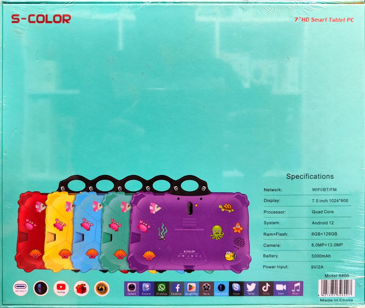 s color kids tablet s800