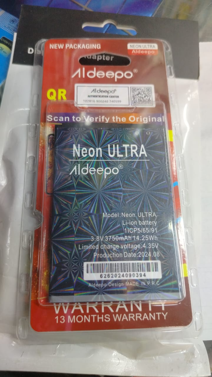Neon ultra original aldeepo  long lasting replacement battery