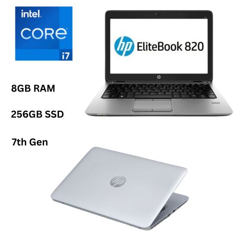 Refurbished Hp EliteBook 820 G4 Intel Core i7 8GB RAM 256GB SSD 12.5 Inches Windows 10 Microsoft Office 2019 Refurbished Laptops Notebooks Computer
