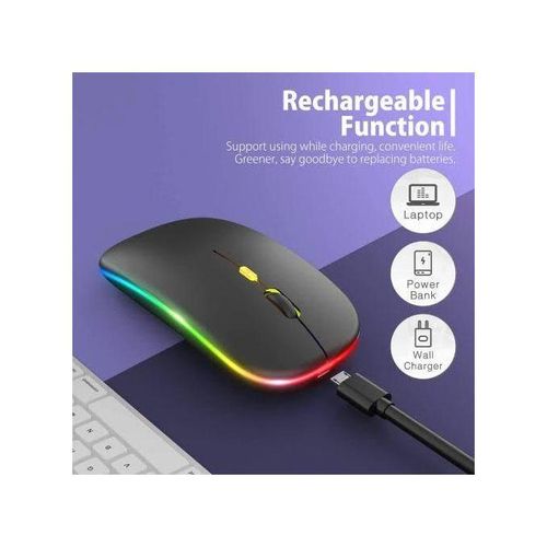 HP W10 Dual Mode Rechargeable Bluetooth Wireless Silent Click Mouse