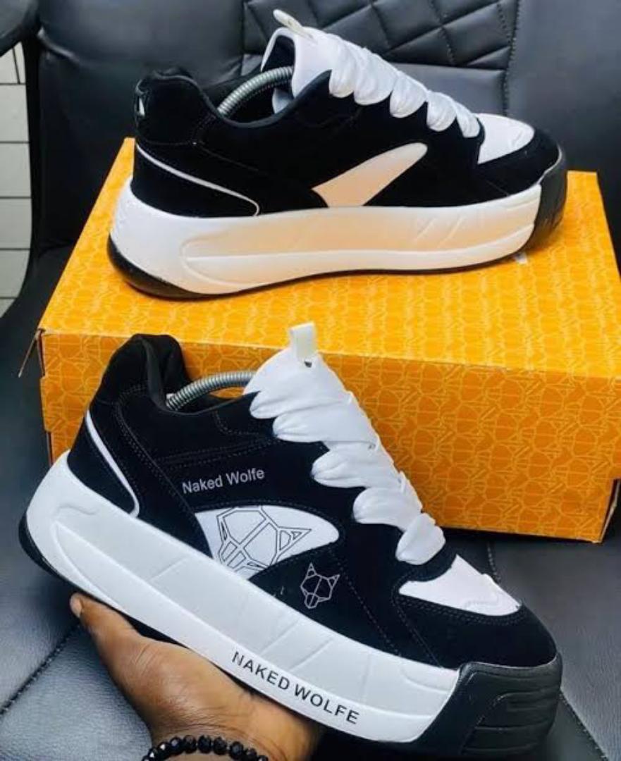 latest trending Naked Wolfe sneaker shoe black white