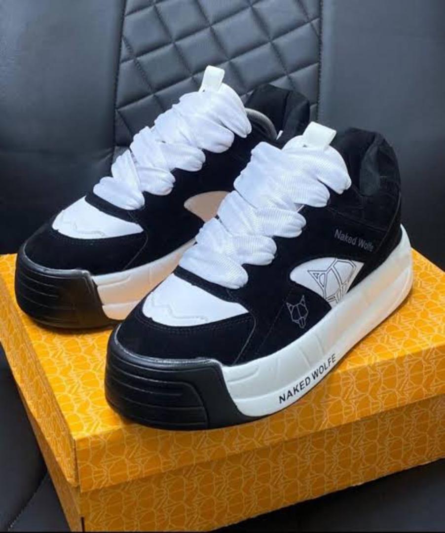 latest trending Naked Wolfe sneaker shoe black white