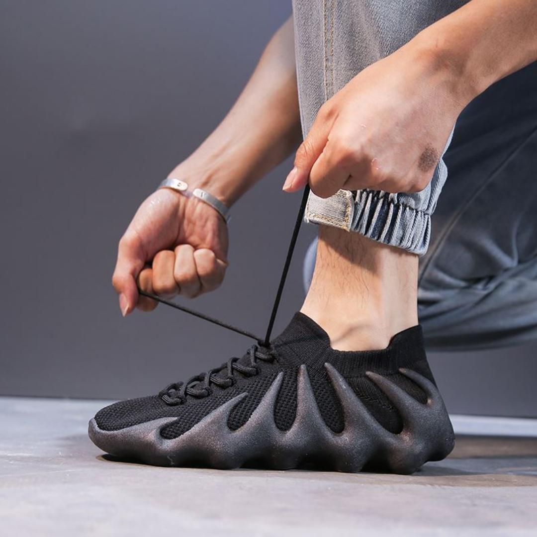 latest unisex trending Yeezy 450 black walking sneaker shoe
