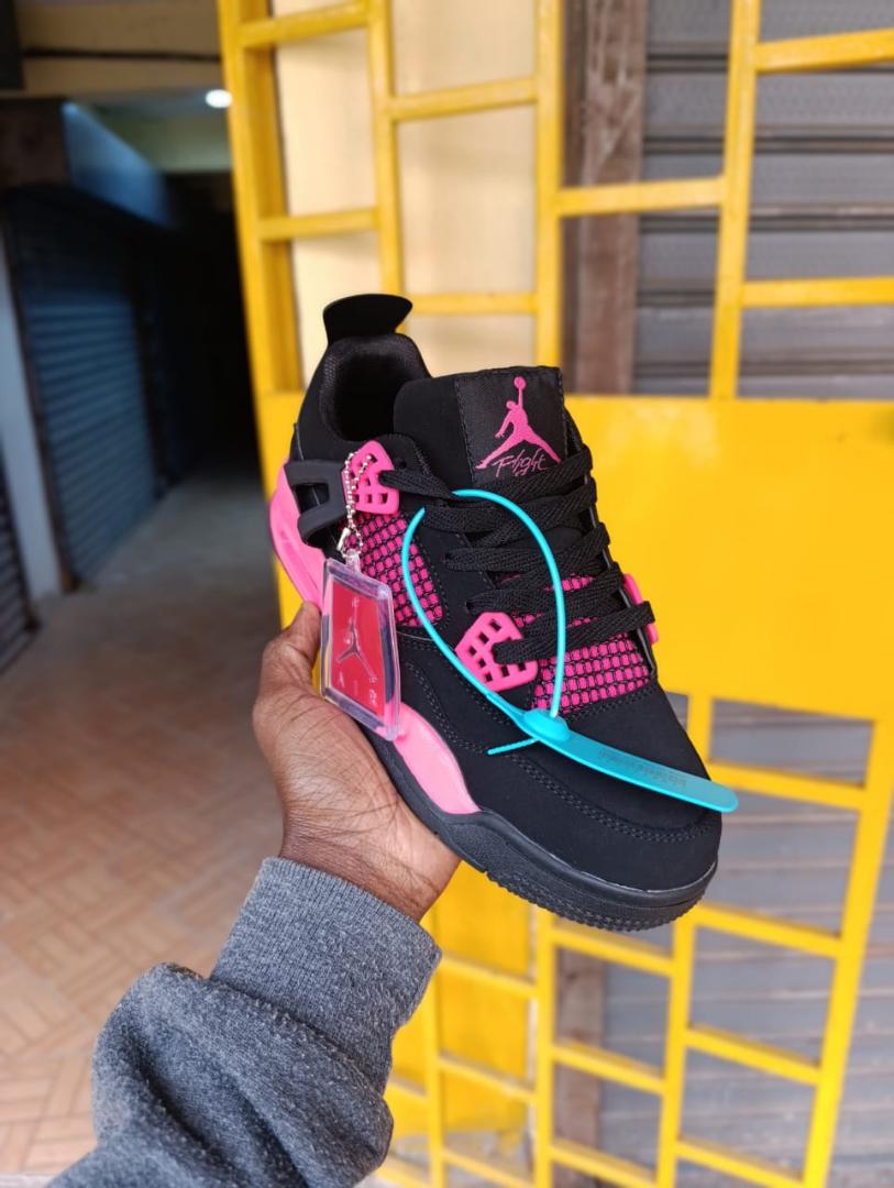 Ladies  jordan 4 Retro pink sneaker shoe