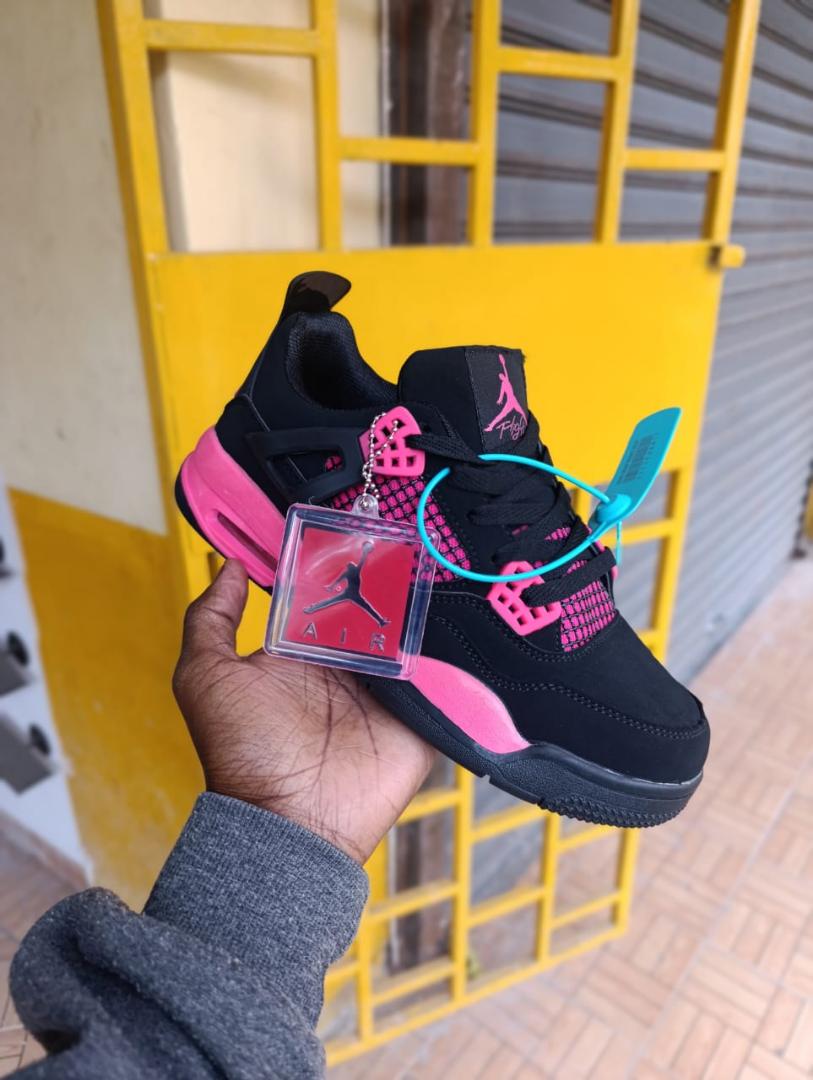 Ladies  jordan 4 Retro pink sneaker shoe