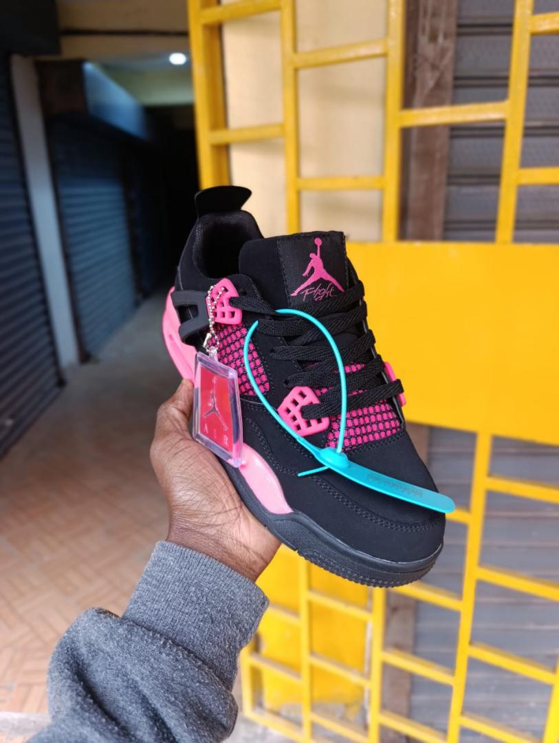 Ladies  jordan 4 Retro pink sneaker shoe