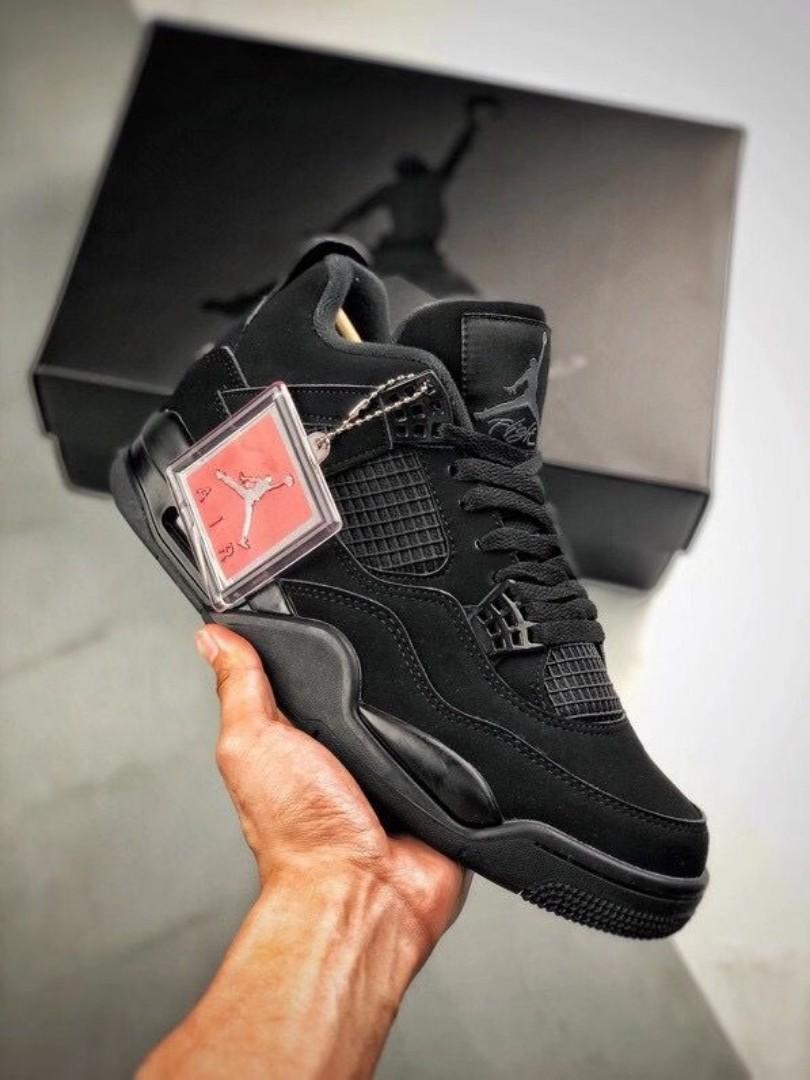 Latest jordan 4 retro black cat sneaker shoe