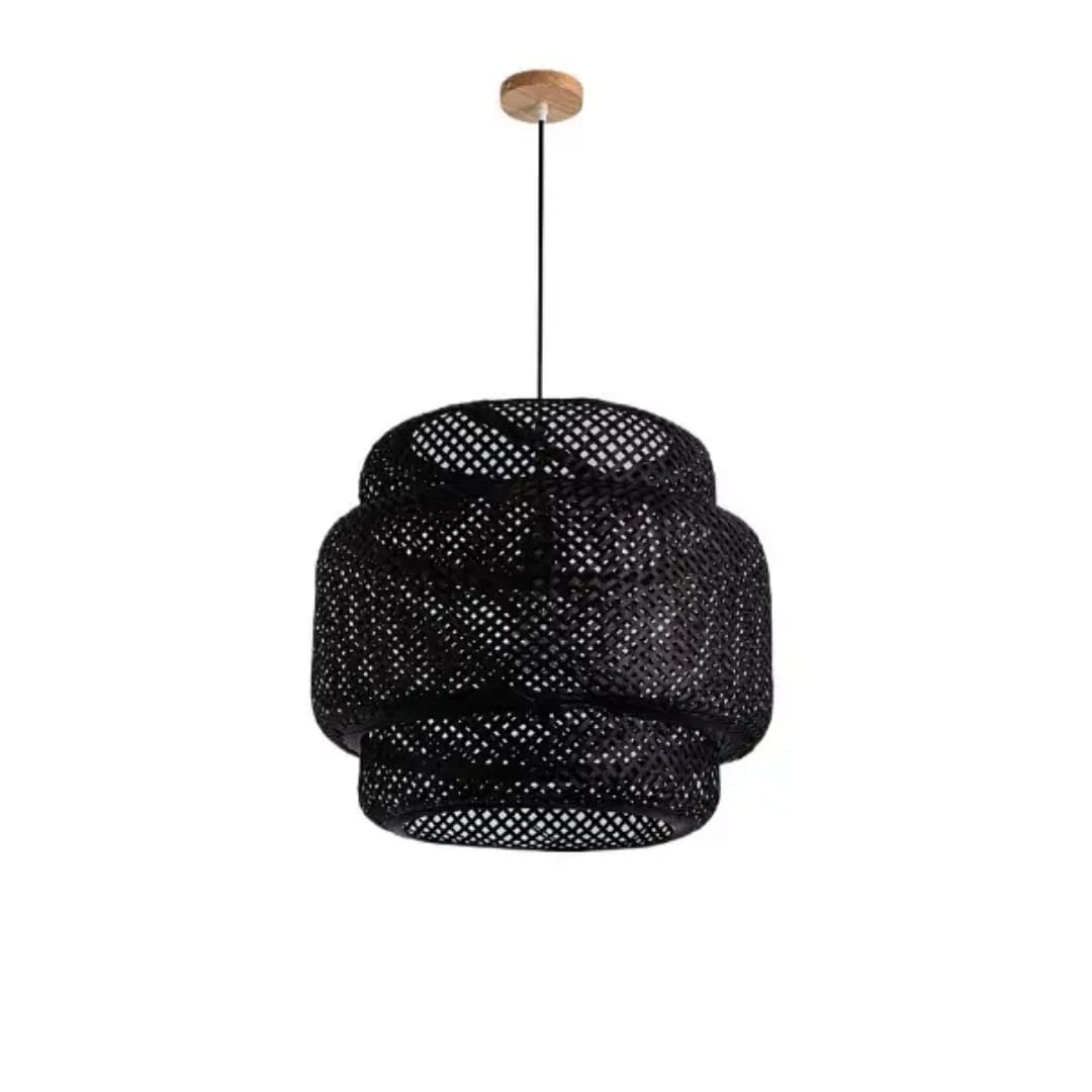 Black Rattan Pendant Light.
