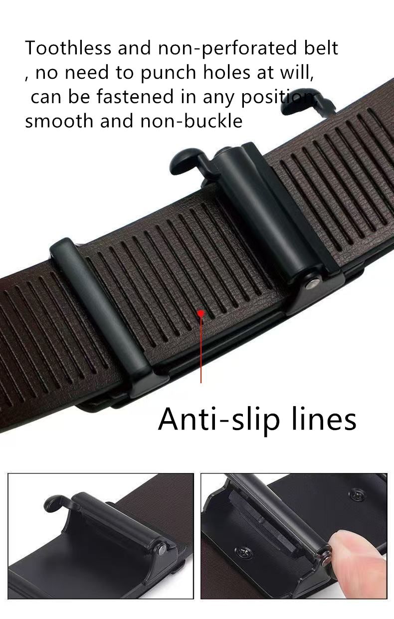 Men's Belts Automatic Buckle Belt PU Leather Inner Wear Toothless High Quality Belts For Men's Leather Strap Casual Business Jeans Belts Men‘s Accessories Belts Men's belt