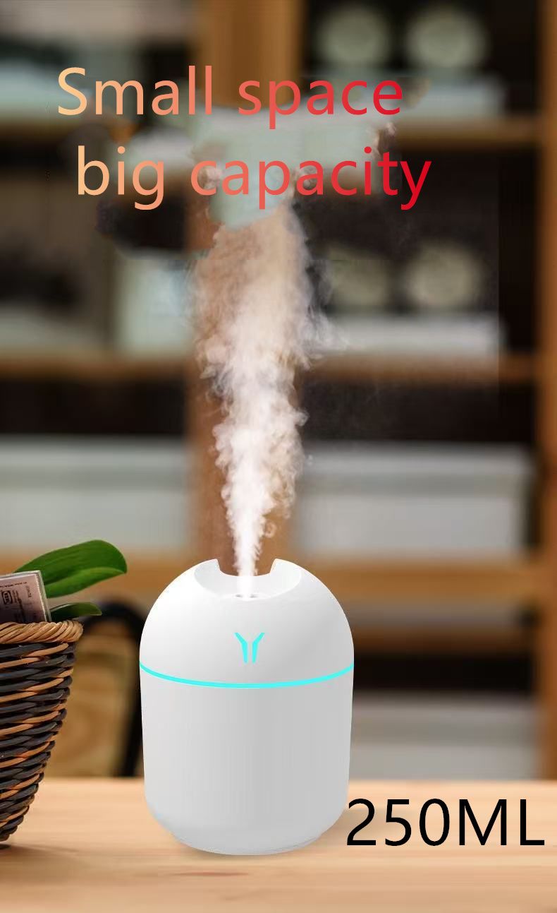 250ML  Air Humidifier   Mini Ultrasonic Humidifier   Essential Oil Diffuser   Car Purifier  USB Light Humidifier