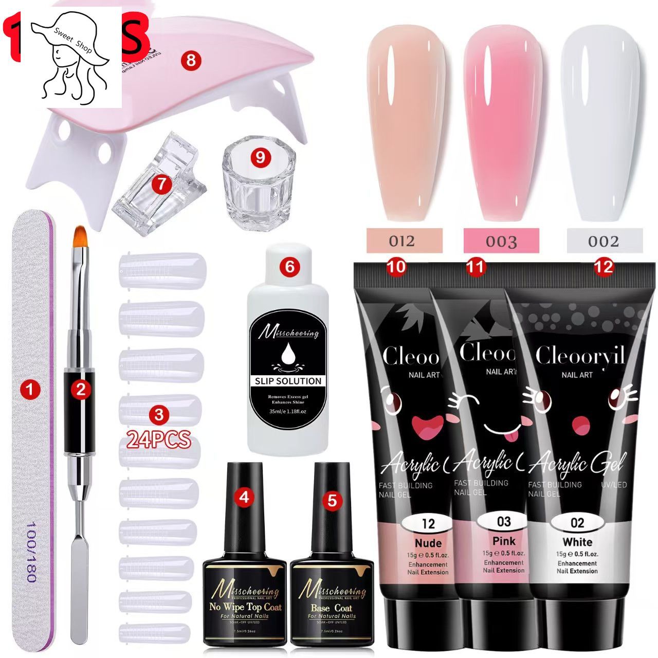 12pcs gel nail polish set  nail art tool set  nail art kit   LED nail   nail art manicure