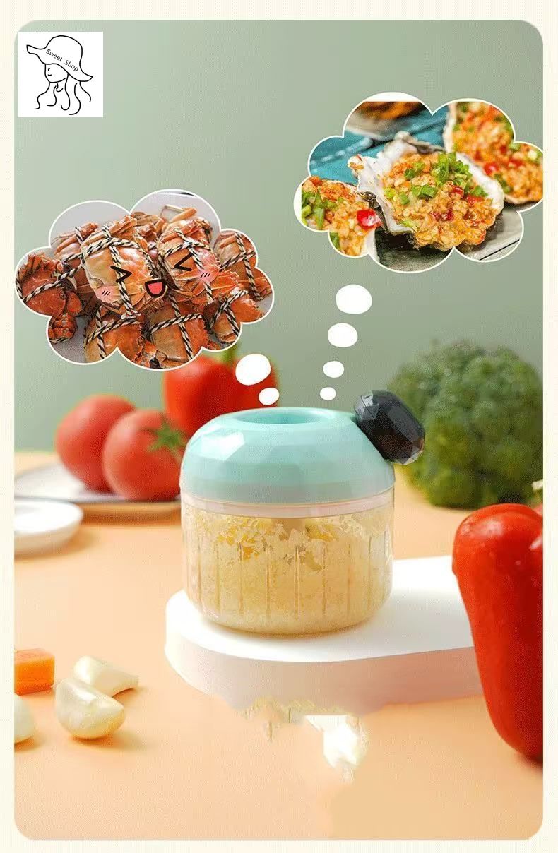 300ML  Mini  Kitchen  Garlic Crusher  Multifunction  Blender  Grinder  Fruit Crusher  Food Chopper  Seasoning  Spice Tools  Meat  Peppers Spices Grinder  fruit blender  garlic processor minced garlic