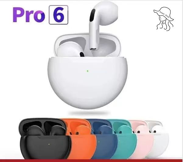 earphone Pro 6   Bluetooth Wireless Earphones  Pro6 earphone   Android Phone TWS Wireless Earphones Sports Earphones Bluetooth Earphones Suitable for All Smartphones