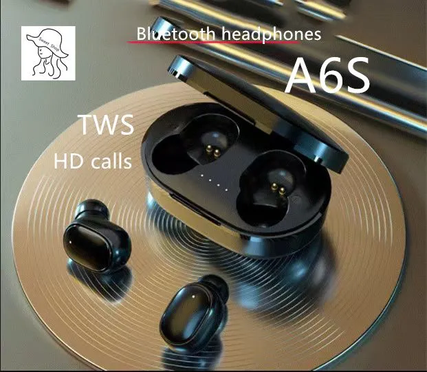 A6S  headphones  TWS   wireless Bluetooth headphones   in-ear  noise reduction  wireless headphones   waterproof   sweatproof   headphones