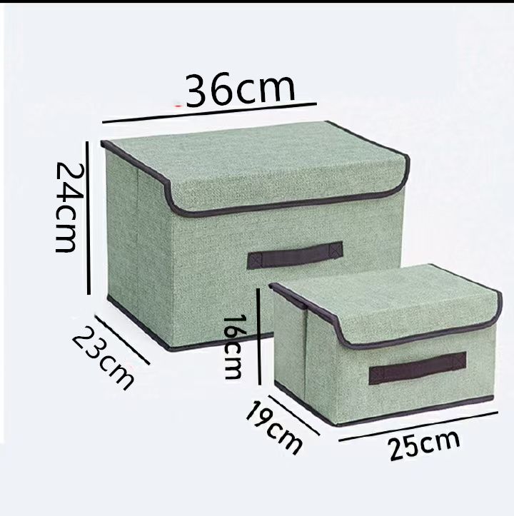 2 pcs Foldable box Storage box with lid   foldable storage and organizing clothes container