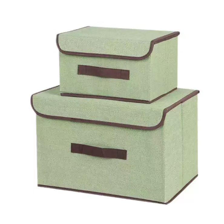 2 pcs Foldable box Storage box with lid   foldable storage and organizing clothes container