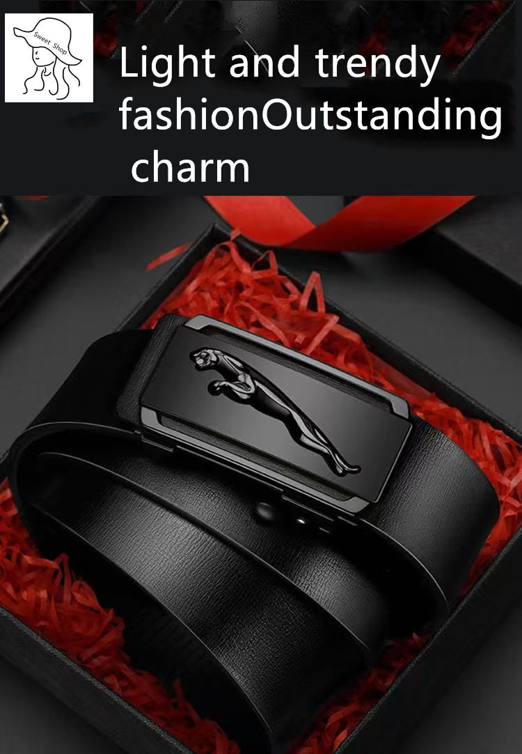 Men's Belts Automatic Buckle Belt PU Leather Inner Wear Toothless High Quality Belts For Men's Leather Strap Casual Business Jeans Belts Men‘s Accessories Belts Men's belt