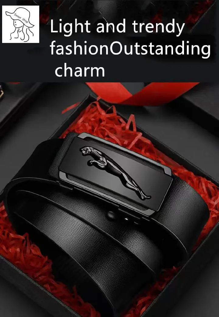 Men's Belts Automatic Buckle Belt PU Leather Inner Wear Toothless High Quality Belts For Men's Leather Strap Casual Business Jeans Belts Men‘s Accessories Belts Men's belt