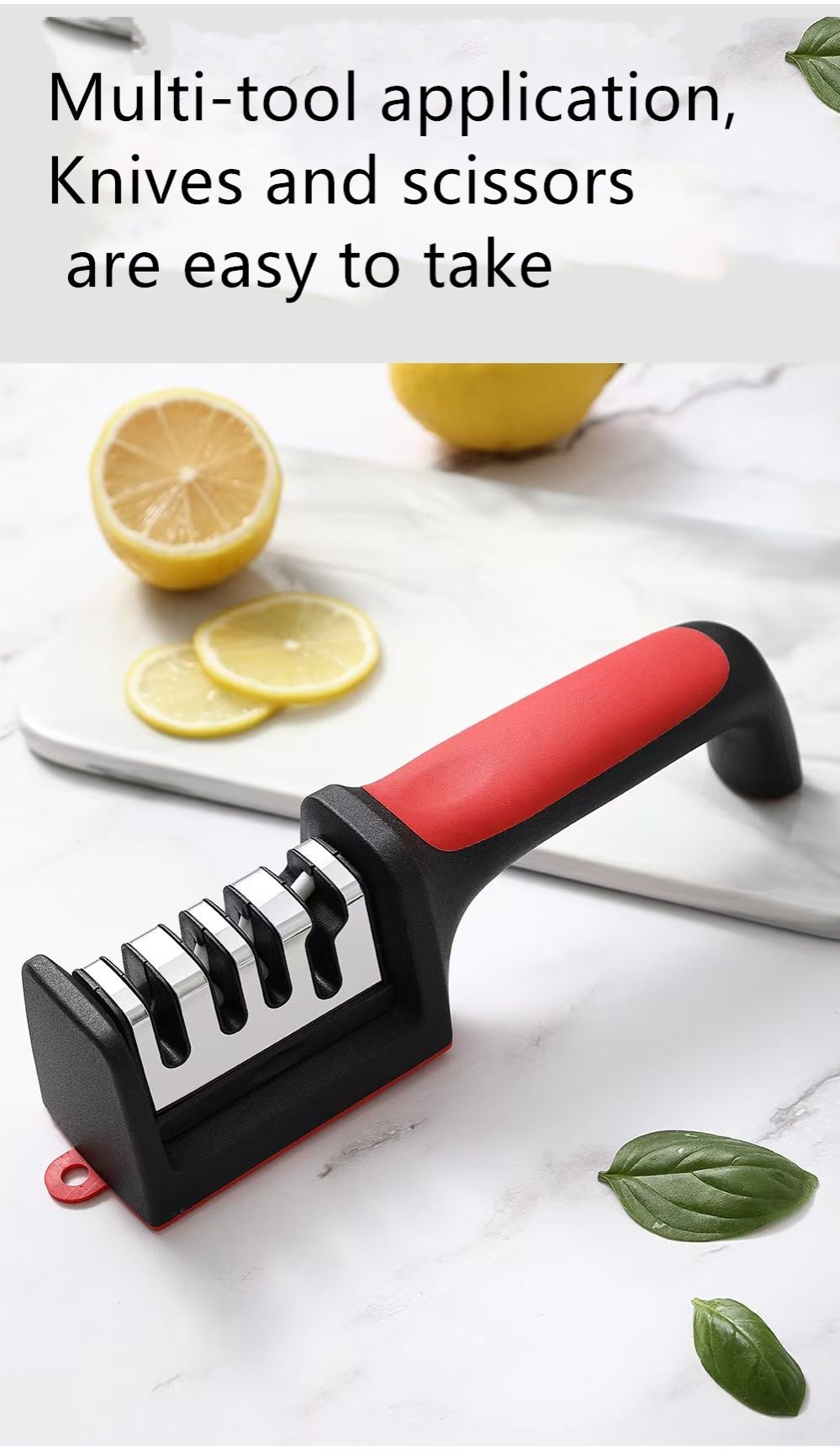 Knife Sharpeners for Kitchen Knives 4-in-1  Kitchen Knife Sharpener Knif  Sharpeninge with 4-Stage Sharpening Groove  Kitchen Knife Accessories Fruit knife