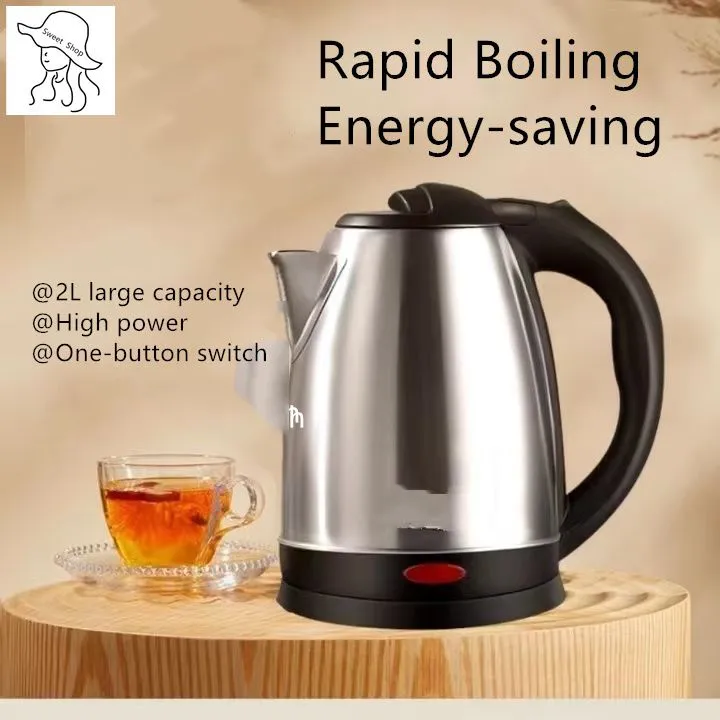 2L Stainless Steel  Electric Kettle  Small  Kitchen  Electrical Appliance  Hot Water Kettle 1500W Electric Tea Kettle  Auto Close  Anti Dry Boiling  Kettle  Hot Water Kettle for Coffee  Beverages  Tea