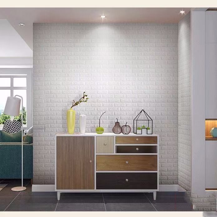 20Pcs 3D Wall sticker  Wall Panel Living Room Brick Stickers Bedroom Kids Room Brick Papers Home Wall Decor Self Adhesive Foam Wallpaper  3D Sticker
