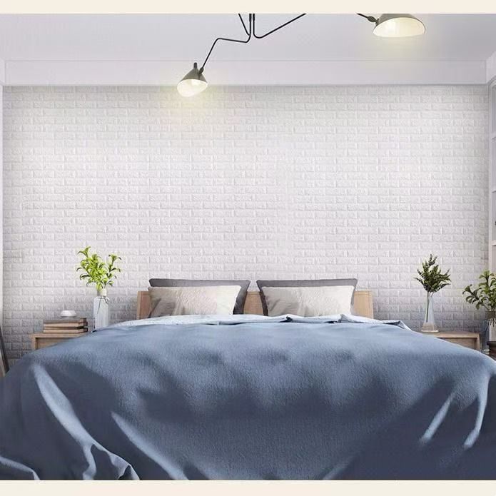 20Pcs 3D Wall sticker  Wall Panel Living Room Brick Stickers Bedroom Kids Room Brick Papers Home Wall Decor Self Adhesive Foam Wallpaper  3D Sticker