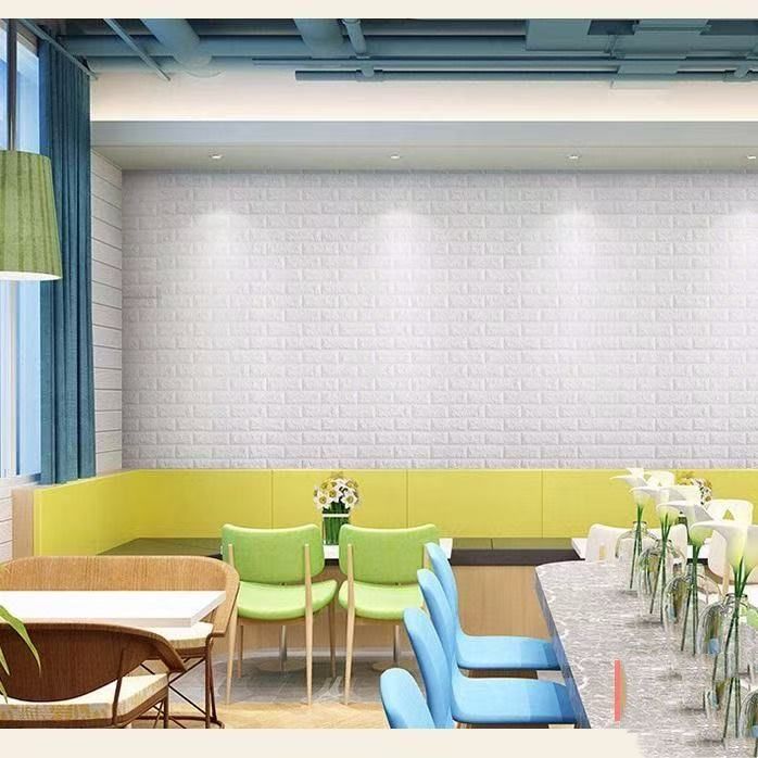 20Pcs 3D Wall sticker  Wall Panel Living Room Brick Stickers Bedroom Kids Room Brick Papers Home Wall Decor Self Adhesive Foam Wallpaper  3D Sticker