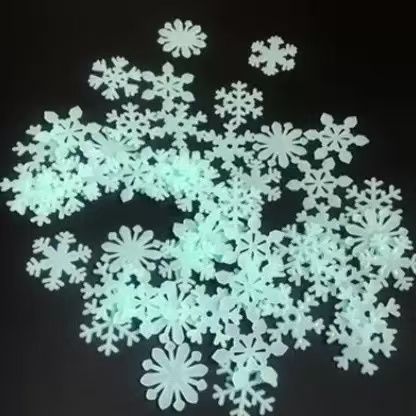3D Home decoration   wall decoration   glowing snowflake wall stickers   luminous stickers for baby room   living room and bedroom decoration  Snowflake   luminous snowflake stickers 3D wallpaper