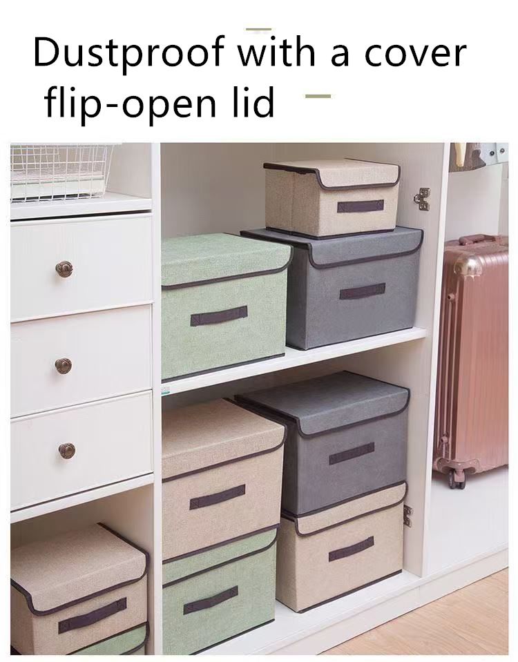 2 pcs  Foldable storage box  lidded storage bin  organizer bag  suitcase  portable clothing organizer packaging box  household storage box  clothing storage container