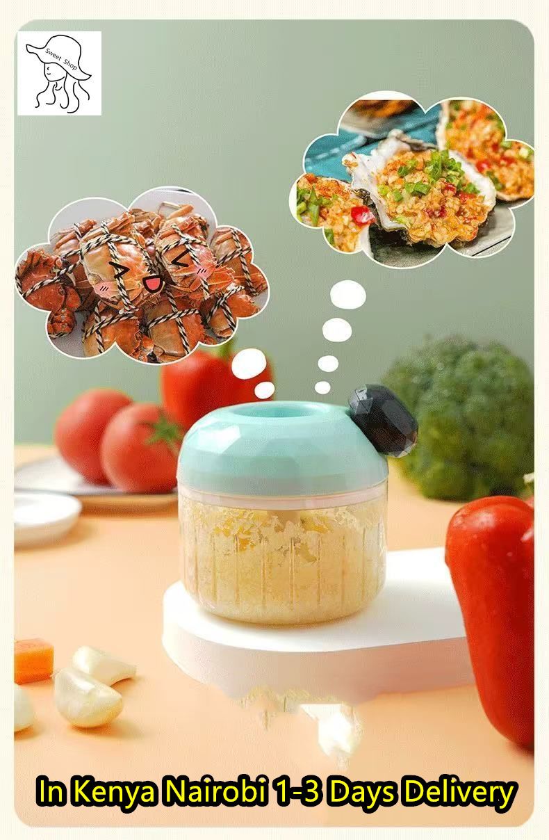300ML  Mini  Kitchen  Garlic Crusher  Multifunction  Blender  Grinder  Fruit Crusher  Food Chopper  Seasoning  Spice Tools  Meat  Peppers Spices Grinder  fruit blender  garlic processor minced garlic