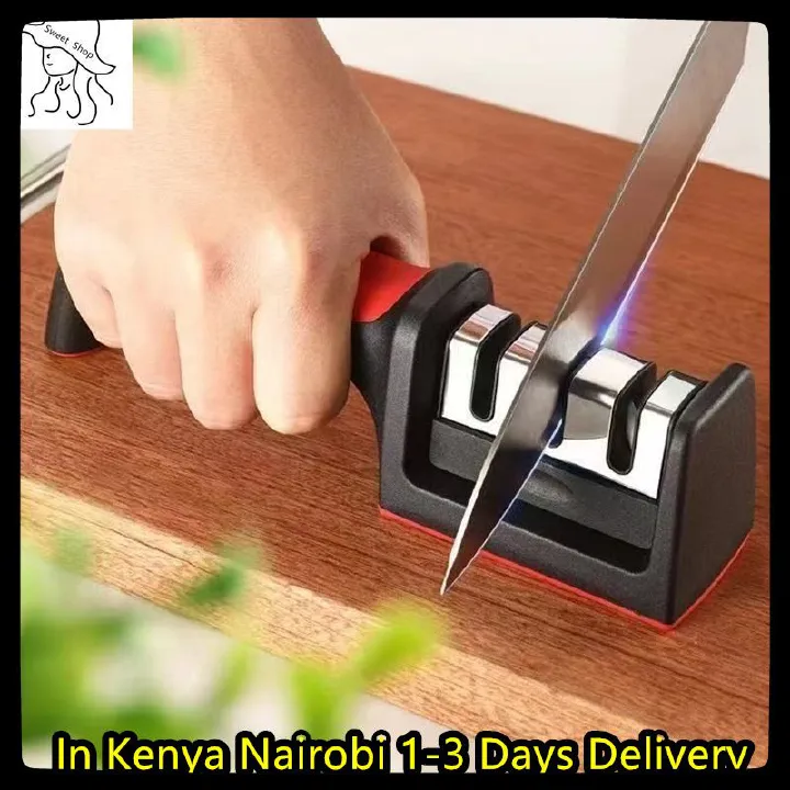 Knife Sharpeners for Kitchen Knives 4-in-1  Kitchen Knife Sharpener Knif  Sharpeninge with 4-Stage Sharpening Groove  Kitchen Knife Accessories Fruit knife
