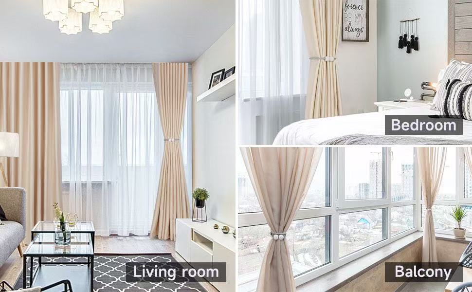 Magnetic curtain tieback clips  home decoration  pearl magnetic buckle  no-drill magnetic clasp  curtain rope holder  window tieback  curtain buckle  rope holder