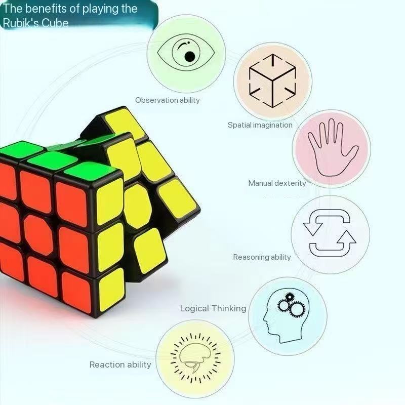 3x3x3 fast-rotating Rubik's Cube  educational toy for children  high quality  pocket-size  stress-relieving and magical  toy  improves cognitive abilities  perfect gift  Magic Cube
