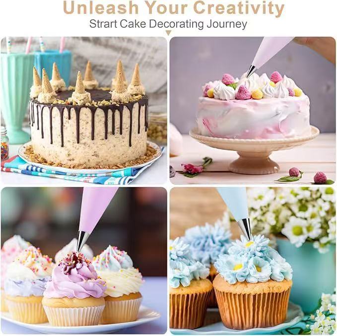 36 pieces/set  DIY cake decorating tool set  cupcake, cake decoration  baking tools  stainless steel nozzles  lace piping tips  piping nozzles  pastry nozzles  piping bags  cream decorating tips