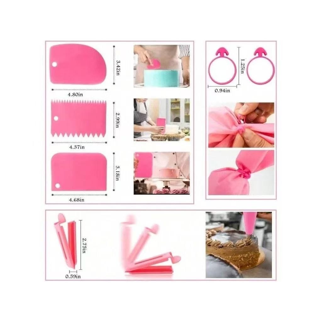 36 pieces/set  DIY cake decorating tool set  cupcake, cake decoration  baking tools  stainless steel nozzles  lace piping tips  piping nozzles  pastry nozzles  piping bags  cream decorating tips