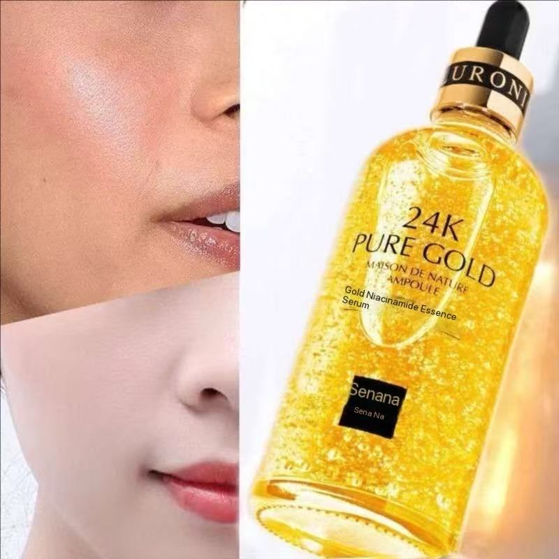 100ml 24k Hyaluronic acid   Whitening serum  Gold Hyaluronic Acid Nicotinamide Face Serum Anti Aging Facial Lifting Collagen Essence Skin Care Whitening Serum  Facial serum
