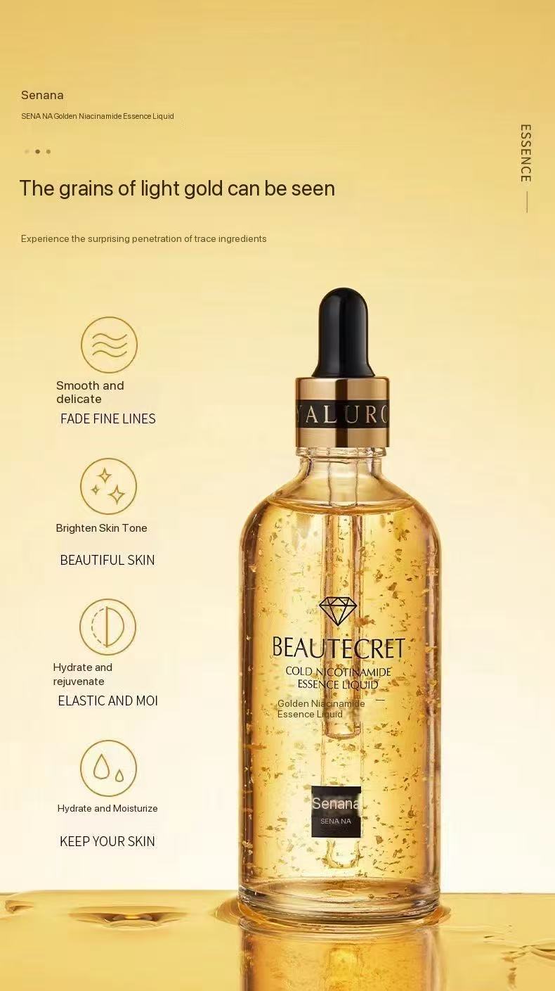 100ml 24k Hyaluronic acid   Whitening serum  Gold Hyaluronic Acid Nicotinamide Face Serum Anti Aging Facial Lifting Collagen Essence Skin Care Whitening Serum  Facial serum