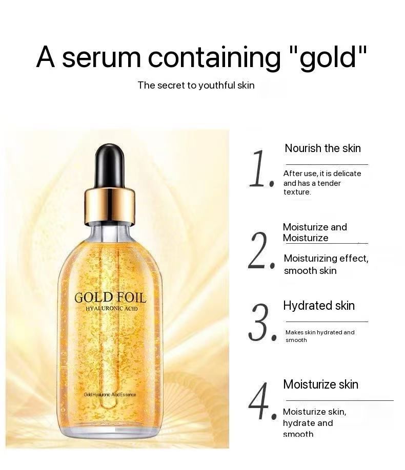 100ml 24k Hyaluronic acid   Whitening serum  Gold Hyaluronic Acid Nicotinamide Face Serum Anti Aging Facial Lifting Collagen Essence Skin Care Whitening Serum  Facial serum